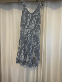 Layered dandelion dress denim blue