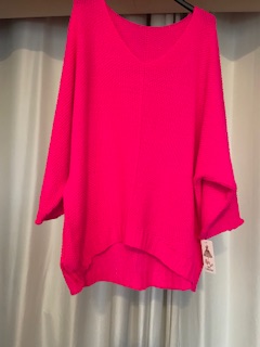 Soft knit jumper cerise