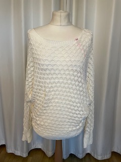 Fine knit jumper long sleeve cream