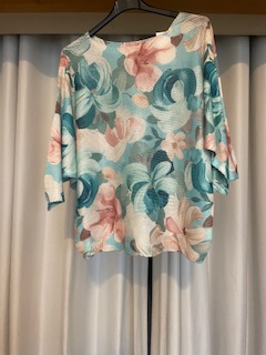 Flower fine knit jumper mint