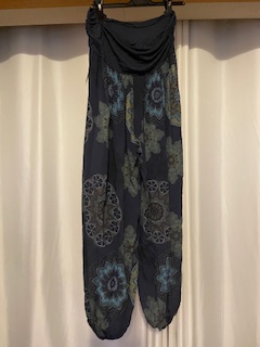 Funky floral harem trousers navy